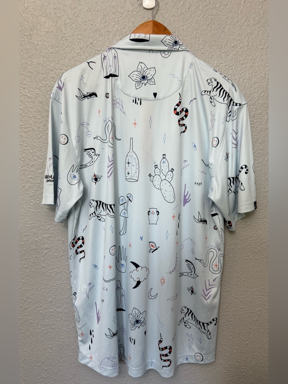 Swannies | Brock Doodle Print Golf Polo Shirt | Size XL - Picture 4 of 6